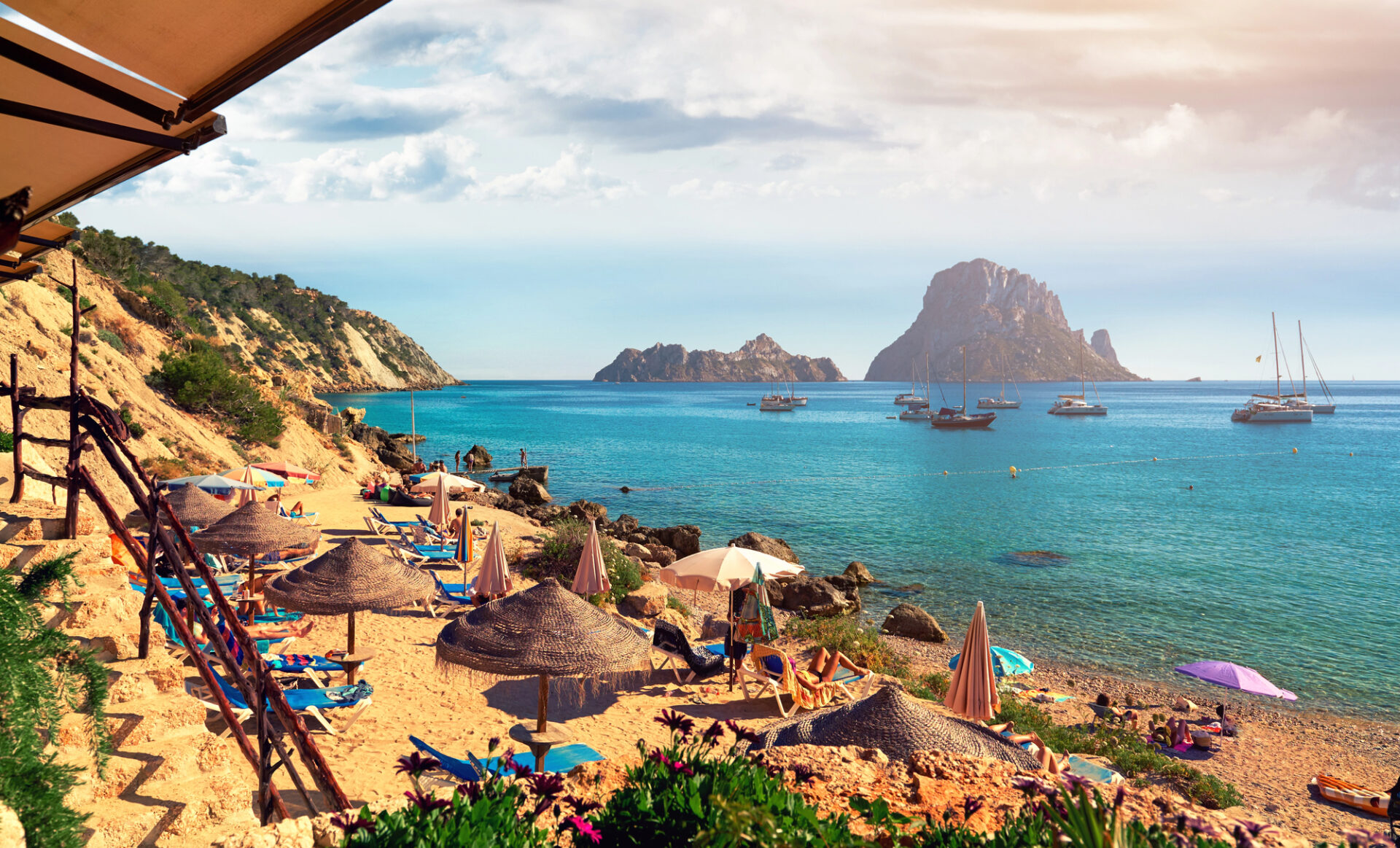 Cala d'Hort strand. Ibiza eiland